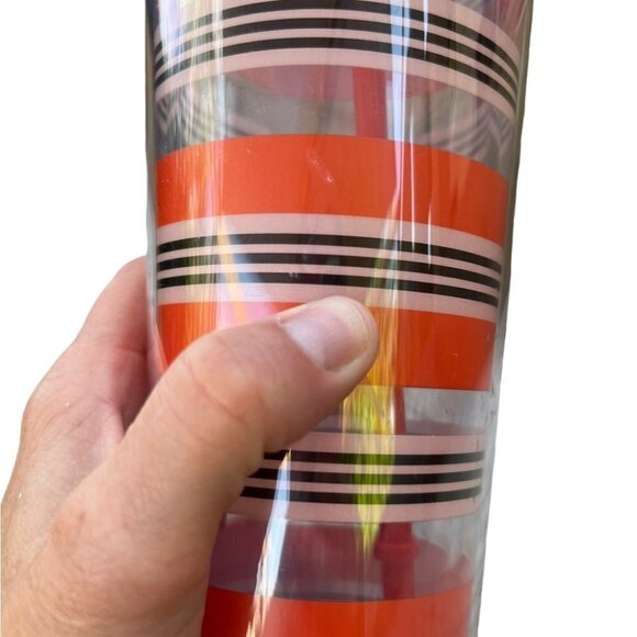 Starbucks Orange and Black Stripe 24oz Cold Cup - Picture 2 of 9
